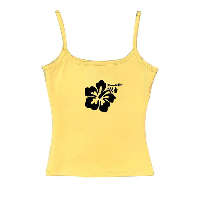VILZSTUDIOS Stylish tank top with hibiscus flower design