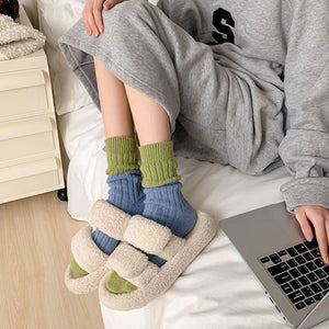 VILZSTUDIOS Cozy color block socks for stylish comfort