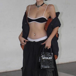 VILZSTUDIOS Stylish dual-tone top for modern fashion