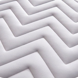 VILZSTUDIOS light gray, white or sky blue quilted mattress pad with contrasting dark piping