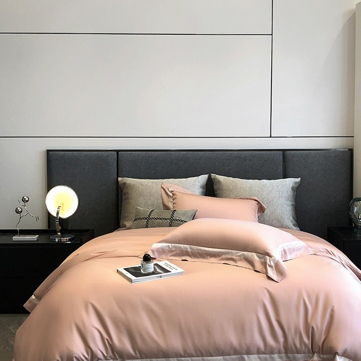 Contrast Ribbon Duvet Cover Set