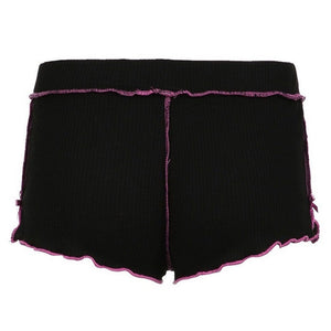 VILZSTUDIOS Stylish bow print micro shorts for women