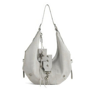 VILZSTUDIOS Stylish hobo bag with star hardware and shoulder strap