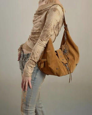 VILZSTUDIOS Stylish hobo bag with star hardware and shoulder strap