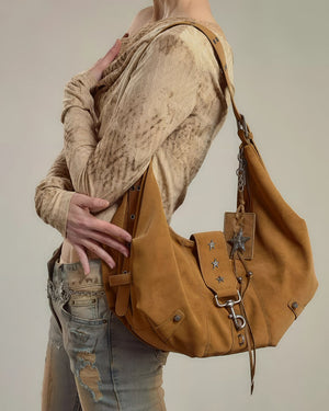 VILZSTUDIOS Stylish hobo bag with star hardware and shoulder strap