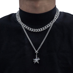 VILZSTUDIOS Cosmic star pendant necklace with adjustable chain