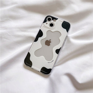 VILZSTUDIOS Cow print reflective iPhone case for stylish protection