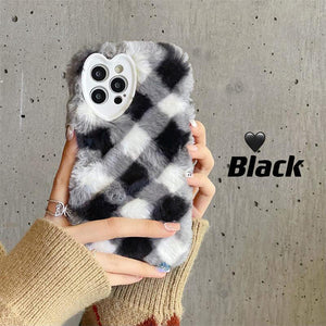 VILZSTUDIOS Cozy argyle pattern iPhone case