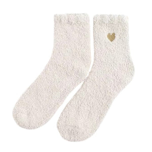VILZSTUDIOS Cozy heart plush socks for comfortable wear