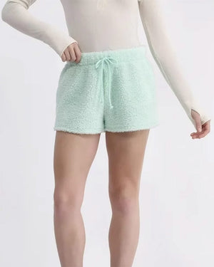 VILZSTUDIOS Cozy fuzzy mini shorts from VILZSTUDIOS