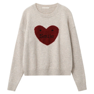VILZSTUDIOS Cozy knit sweater with heart design