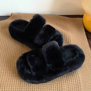 VILZSTUDIOS Cozy plush platform slippers for comfort and style