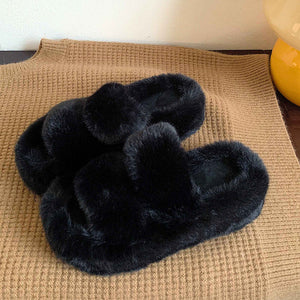 VILZSTUDIOS Cozy plush platform slippers for comfort and style