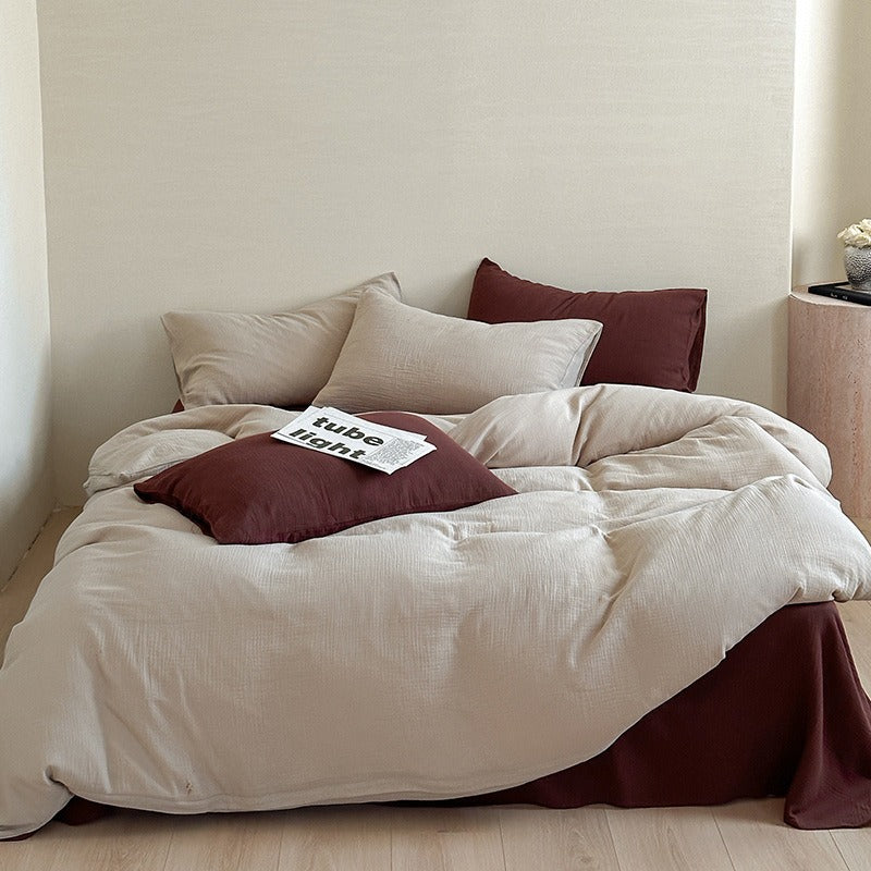 Crinkled Cotton Bedding Set