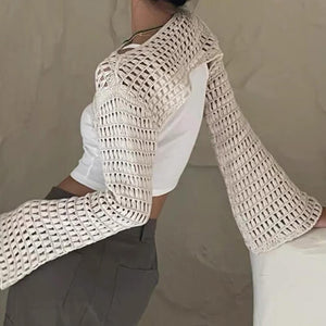 VILZSTUDIOS Chic crochet bolero wrap top for stylish layering