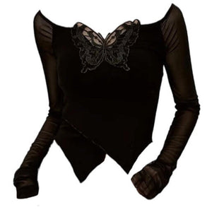 VILZSTUDIOS Stylish long sleeve top with cut out design