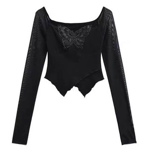 VILZSTUDIOS Stylish long sleeve top with cut out design