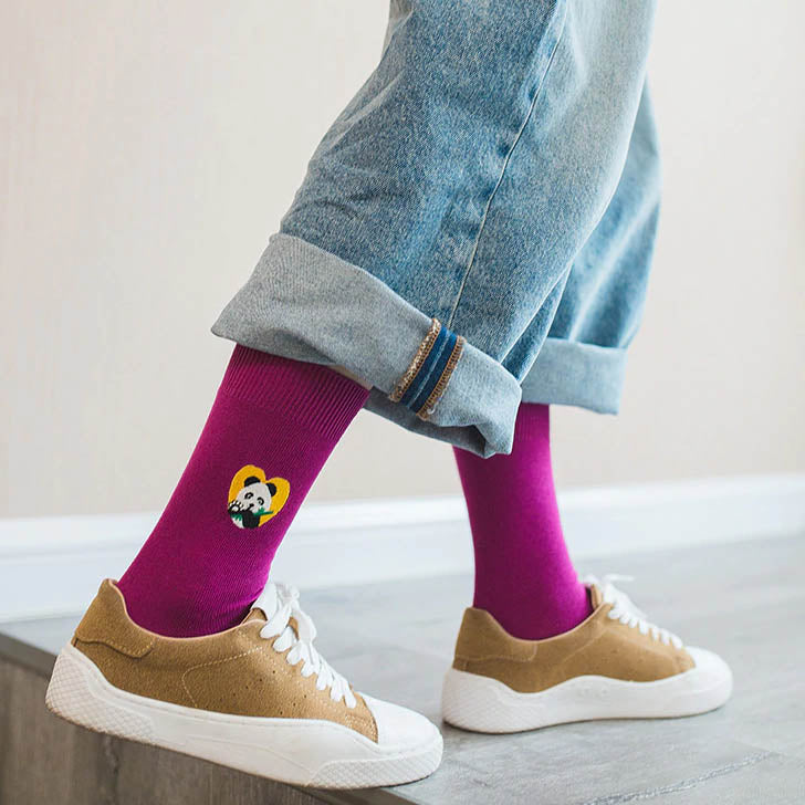 VILZSTUDIOS Cute panda graphic fun socks