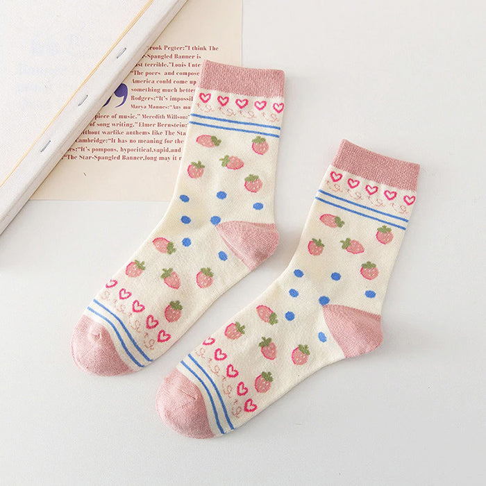 VILZSTUDIOS Cute strawberry socks for stylish outfits