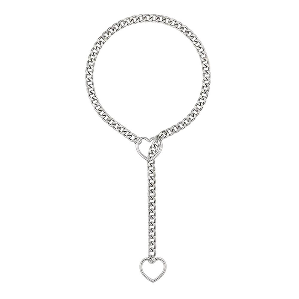 VILZSTUDIOS Stylish chain necklace with heart ring design