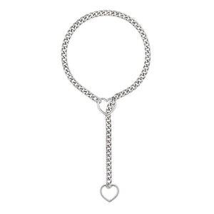 VILZSTUDIOS Stylish chain necklace with heart ring design