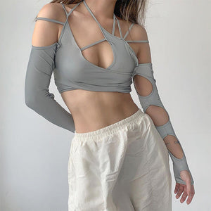 VILZSTUDIOS E-girl inspired cut out top for trendy fashion