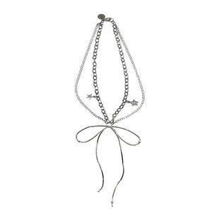 VILZSTUDIOS Metal bow choker for fashion-forward style