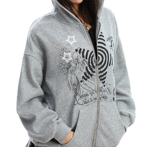 VILZSTUDIOS Stylish cut-out shoulder pullover sweatshirt