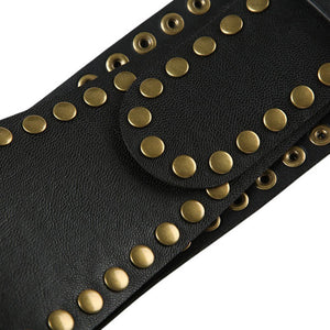 VILZSTUDIOS Vegan leather belt with double rivets