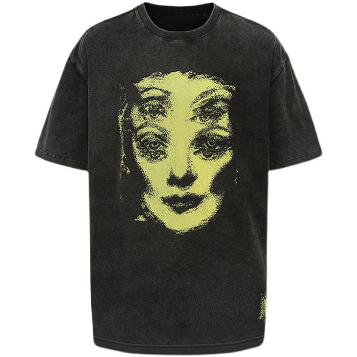VILZSTUDIOS Edgy graphic t-shirt with ghost face design