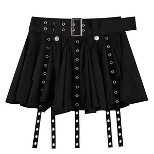 VILZSTUDIOS Edgy layered high-waist mini skirt for fashion enthusiasts