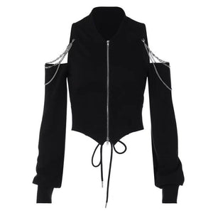 VILZSTUDIOS Edgy Long Sleeve Chain Top product image