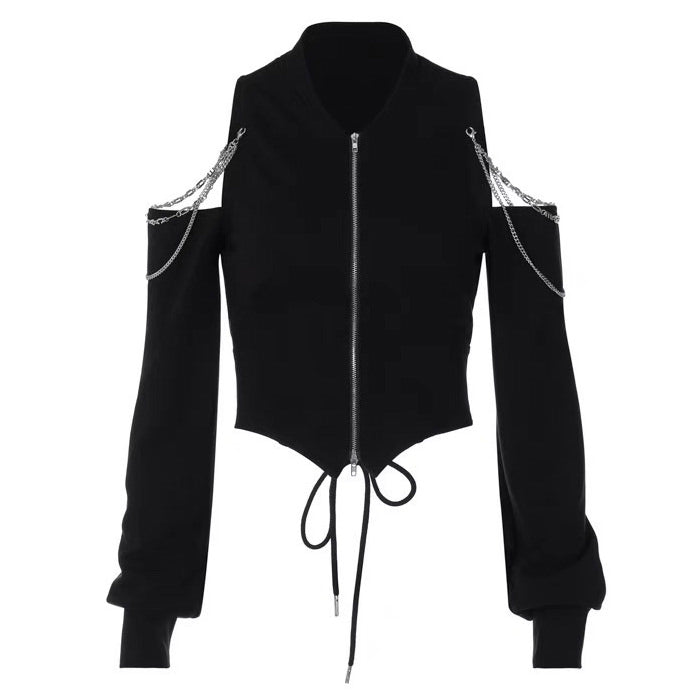 VILZSTUDIOS Edgy Long Sleeve Chain Top product image