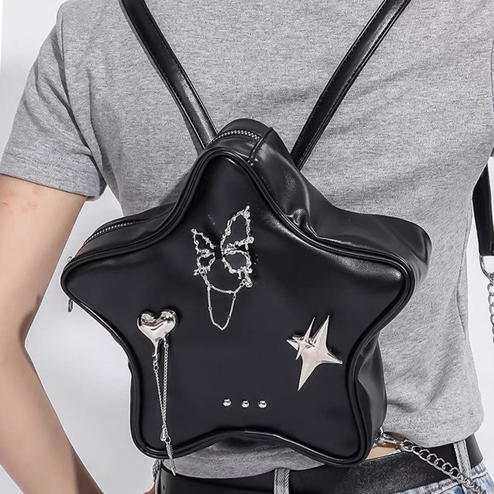 VILZSTUDIOS Star-shaped mini backpack with silver charms