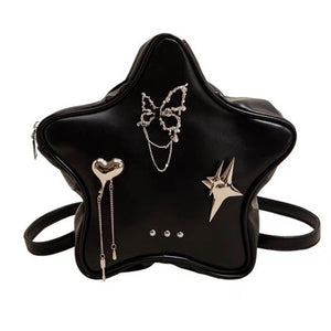 VILZSTUDIOS Star-shaped mini backpack with silver charms