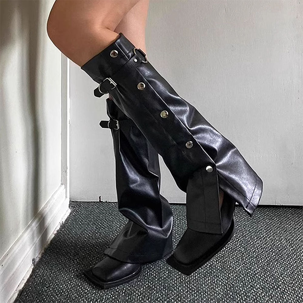 VILZSTUDIOS Vegan leather leg warmers from VILZSTUDIOS
