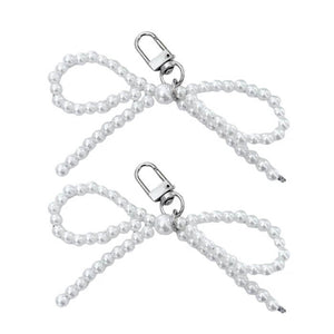 VILZSTUDIOS Stylish keychain with beaded bow design