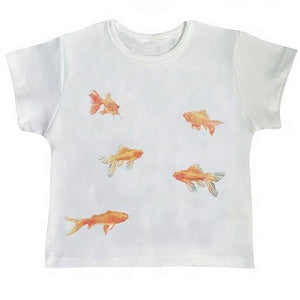 VILZSTUDIOS Stylish baby tee with koi fish print