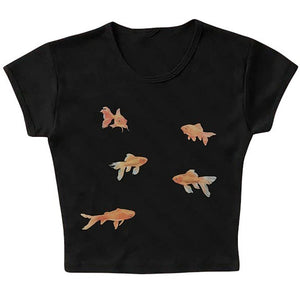 VILZSTUDIOS Stylish baby tee with koi fish print