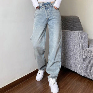 VILZSTUDIOS Elevated high-waisted straight jeans for modern streetwear style