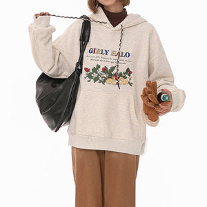 VILZSTUDIOS Embroidered oversized hoodie with bunny design