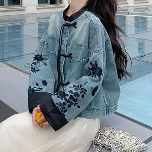 VILZSTUDIOS Stylish embroidered denim jacket from VILZSTUDIOS