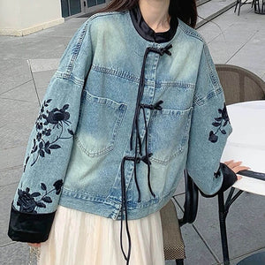 VILZSTUDIOS Stylish embroidered denim jacket from VILZSTUDIOS