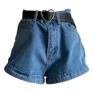 VILZSTUDIOS Koi fish embroidered denim shorts for trendy fashion