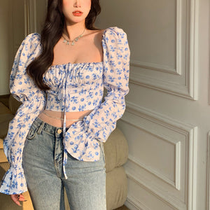 VILZSTUDIOS Floral crop top from VILZSTUDIOS
