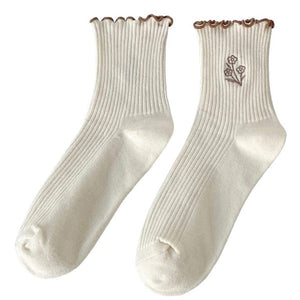 VILZSTUDIOS Ethereal Grunge Floral Socks for stylish streetwear