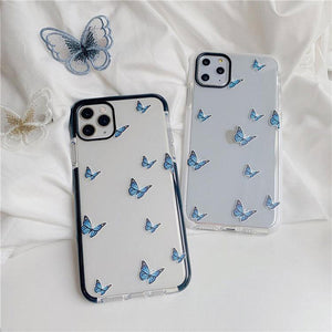 VILZSTUDIOS Transparent phone case with butterfly design