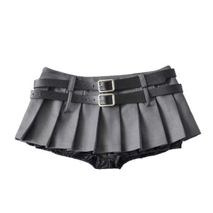 VILZSTUDIOS Y2K double-belt extreme micro skirt