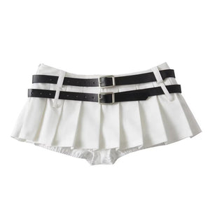 VILZSTUDIOS Y2K double-belt extreme micro skirt
