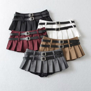 VILZSTUDIOS Y2K double-belt extreme micro skirt